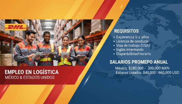 Empleo en logística en México y Estados Unidos en DHL