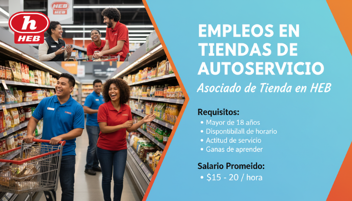 Empleos en tiendas de autoservicio Asociado de Tienda en HEB