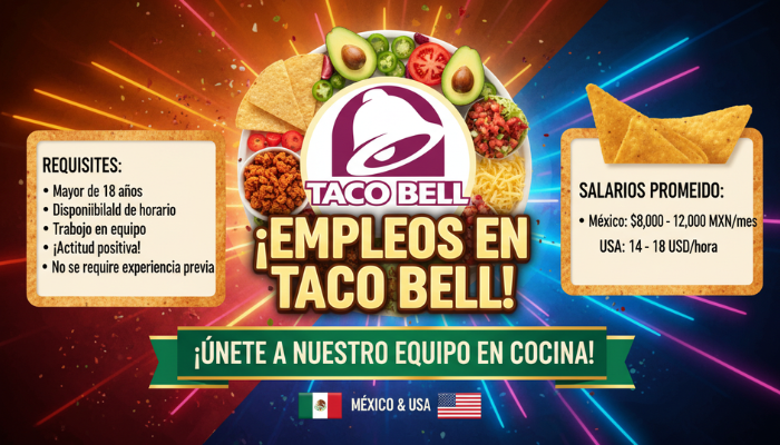 Empleo en restaurantes de comida mexicana rápida en Taco Bell