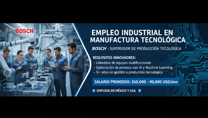Empleo industrial en manufactura tecnológica- Bosch